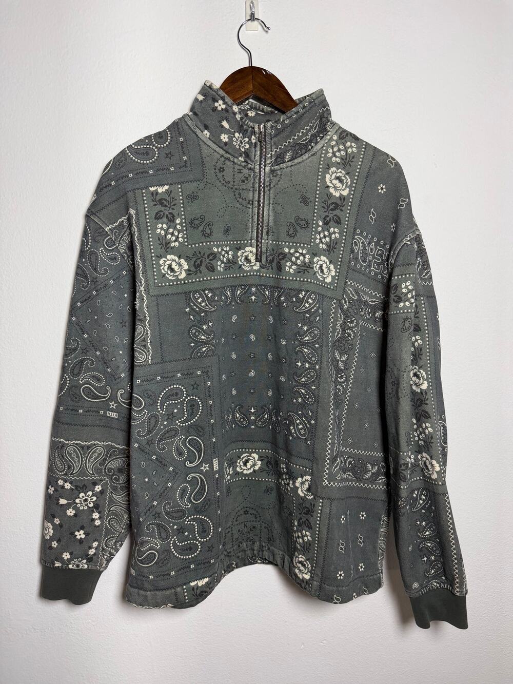 Kith Deconstructed Bandana Quarter Zip 'Stadium'